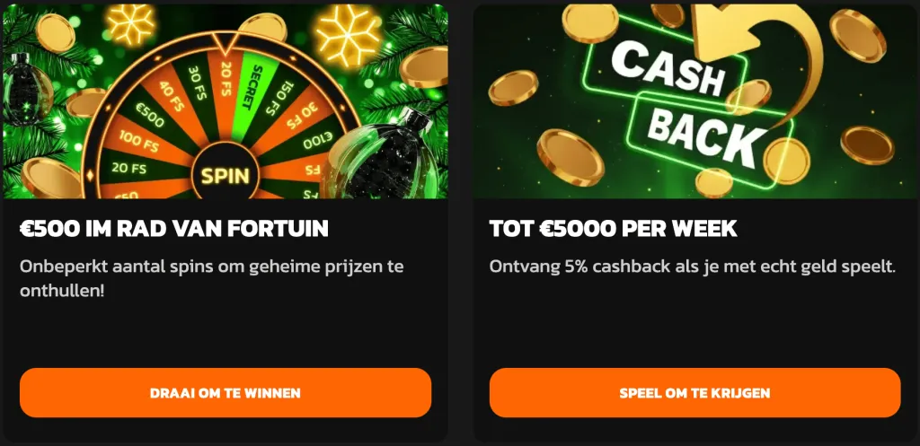 Wekelijkse promoties en VIP bij Hidden Jack Casino