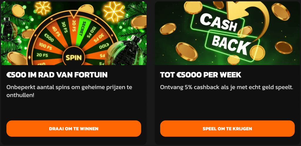 Wekelijkse promoties en VIP bij Hidden Jack Casino